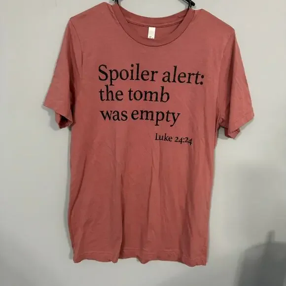 Bella + Canvas The Tomb Was Empty Tee Shirt Women's Size Medium Luke 24:24 - Picture 1 of 6